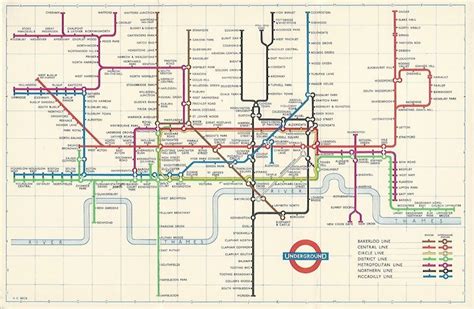 One Of Many Designs For The Tube Map From Henry Beck Considered The