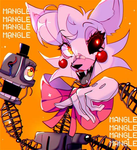 Mangle Fanart Fnaf 4 Foxy And Mangle Animatronic Fnaf Funtime Foxy Yandere Anime Freddy