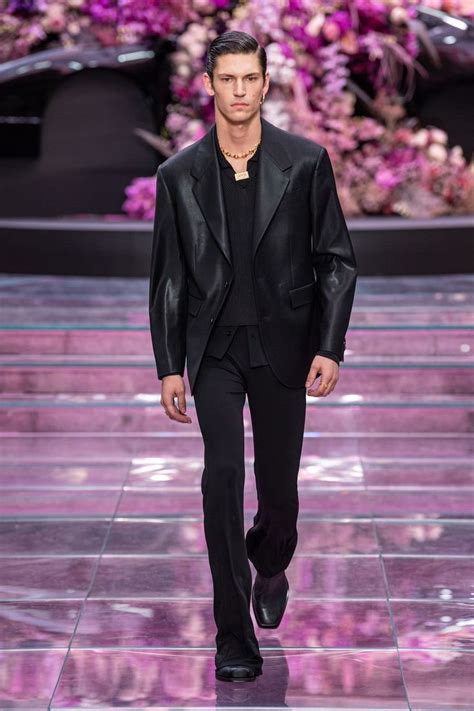 Versace SS20 men's runway fashion style male model | Versace men ...