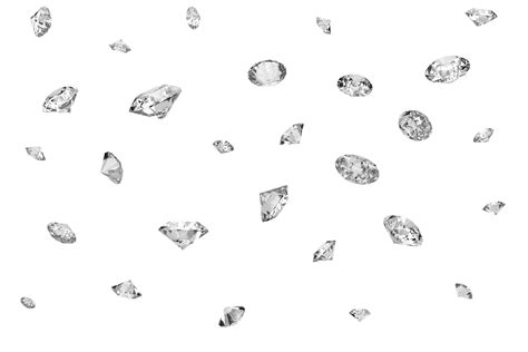Lots Of Shiny Diamonds Falling On Transparent Background 24850506 Png