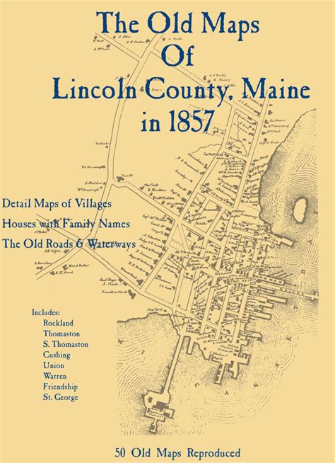 The Old Maps Of Lincoln County Maine In 1857 Etsy