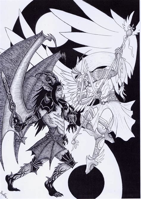 Angel Vs Demon By Boranera On Deviantart