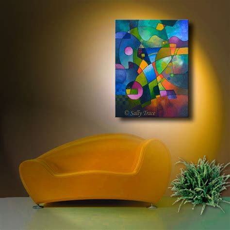 Large Abstract Art Giclée Print On Stretched Canvas From My Etsy