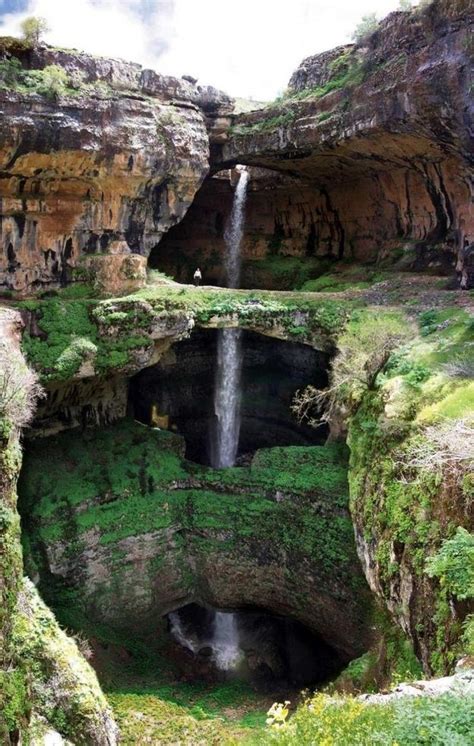 The Triple Waterfall Of Baatara Gorge In Lebanon Places To Travel