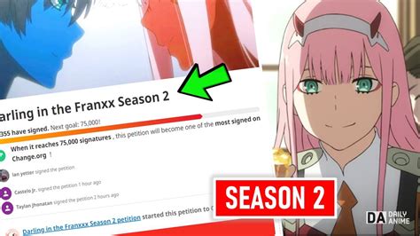 Darling In The Franxx Season 2 Petition Reached 78699 Signatures