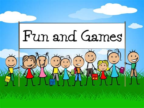 Fun And Games Indicates Gamer Recreational And Recreation Stock