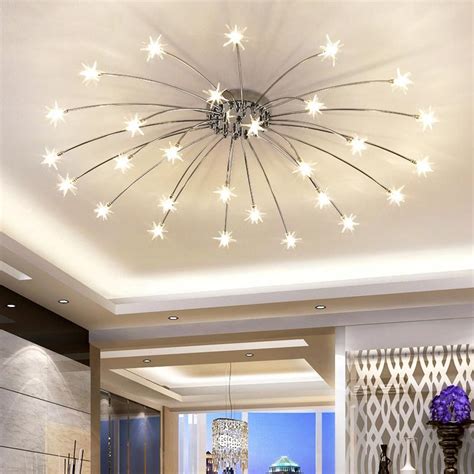 Dorm rooms, apartments, and condos are great for living economically, but they rarely give you creative light fixtures that can really make a space pop. 2019 Modern Star Ceiling Light For Living Room Bedroom ...