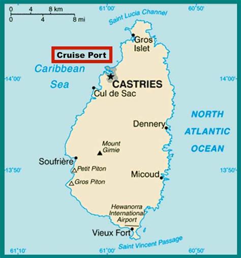 Castries St Lucia Queen Mary Ii St Lucian Saint Lucy Satellite Maps Beach Close Spring