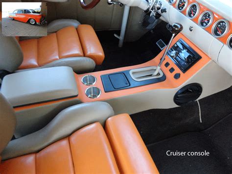 See more ideas about custom car interior, custom center console, truck interior. check out this console - TriFive.com, 1955 Chevy 1956 ...
