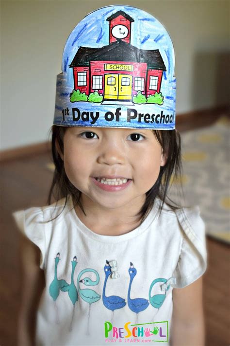 First Day Of Preschool Back To School Hats Free Printable Artofit