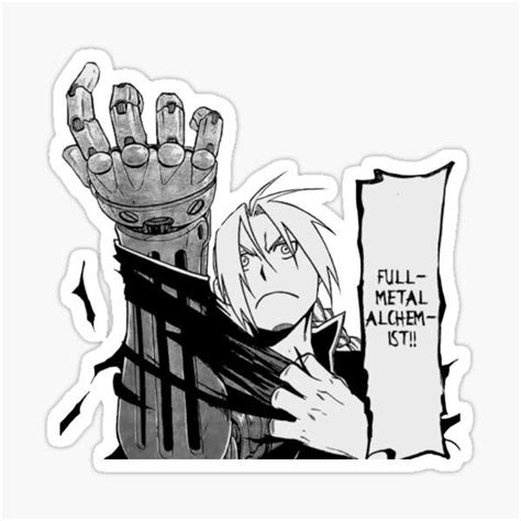 Edward Elric Manga Panel Sticker By Yana47 Manga Fullmetal Alchemist