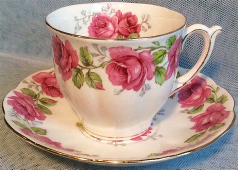 Reserved For F Pretty In Pink Bell Teacup And Saucer Etsy Australia Tea Cups Tea Cups
