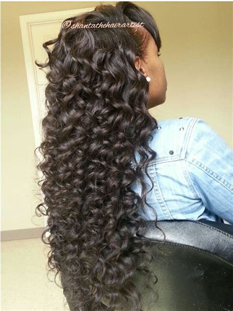 Sew In Hairstyles With Wand Curls