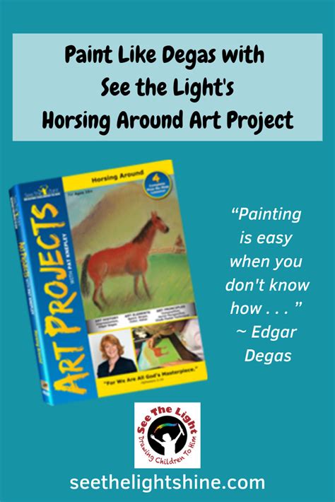 Art Projects Horsing Around Edgar Degas Homeschool Art Projects