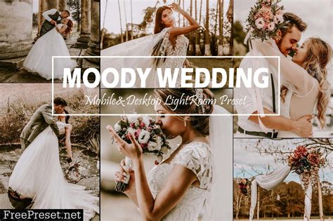 The collection includes the cold light preset for photos taken near water and the vintage soft preset for classical wedding portraits near reception. 10 Moody Wedding Mobile & Desktop Lightroom Presets, Fall LR
