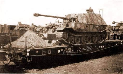 Jagdpanzer Elefant On Railway Tank Destroyer Germany Tank Tanks
