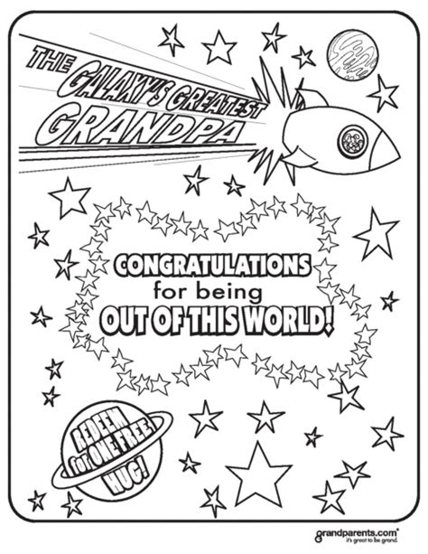 Click on the coloring page to open in a new. The galaxy's greatest grandpa in 2020 | Birthday coloring ...