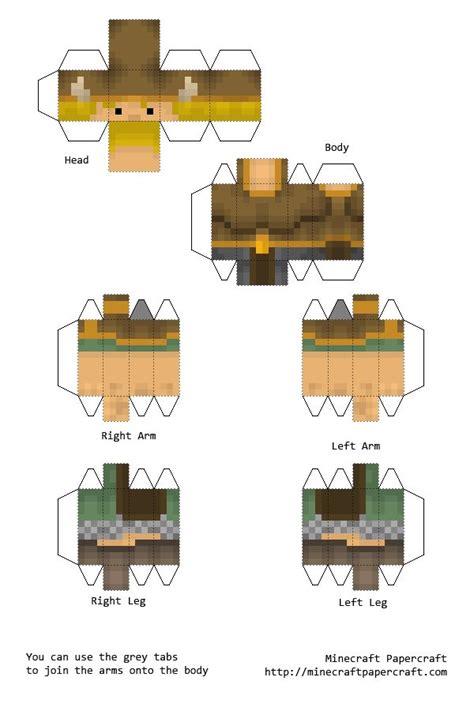 Minecraft Papercraft Viking Papercraft Included Minecraft Skin