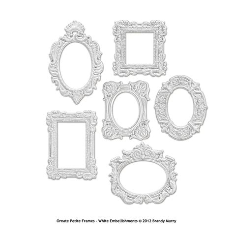 Ornate Petite Frames White Embellishments