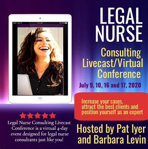 Legal Nurse Consulting Livecast Virtual Conference Legal Nurse Business