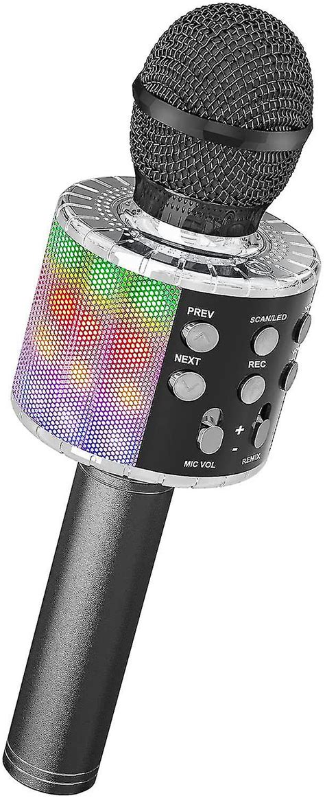 karaoke wireless mikrofon 4 in 1 handheld bluetooth karaoke maschine lautsprecher mit led