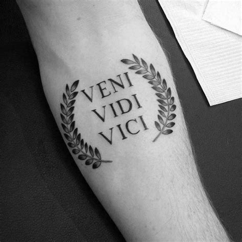 60 Veni Vidi Vici Tattoo Designs For Men Julius Caesar Ideas More