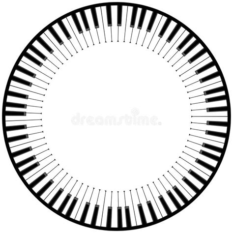Piano Keyboard With Music Notes Stock Vector Illustration Of Synth