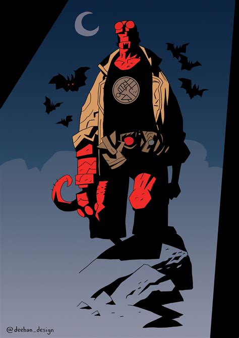 Hellboy — Digital Illustration Practice On Behance