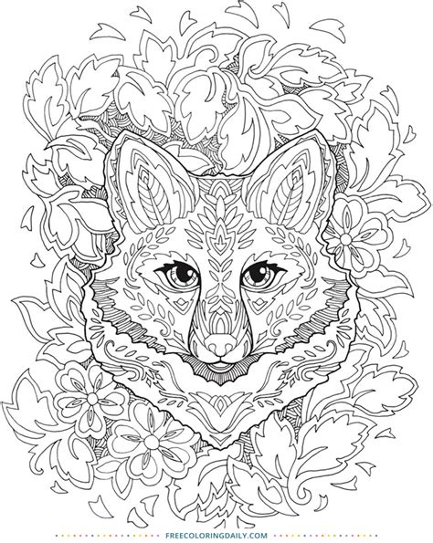 Free Woodland Fox Coloring Free Coloring Daily