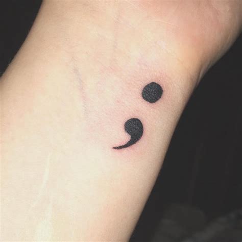 Encouraging Semicolon Tattoo Ideas Using Body Art To Give Hope
