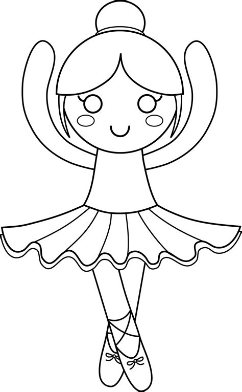 Little Girl Ballerina Coloring Pages At Getdrawings Free Download