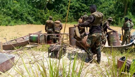 Flushing Out Illegal Miners On Major River Bodies Ghana Armed Forces Gets Results