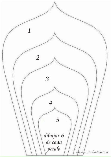 Undefined Plantilla De Flor De Papel Moldes De Flores Gigantes