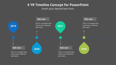 4 Years Timeline Template For Powerpoint Slidevilla