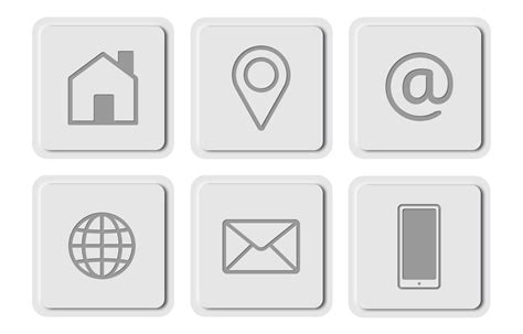 Contact Us Icon Set For Web And Mobile Communication Set Isolated On