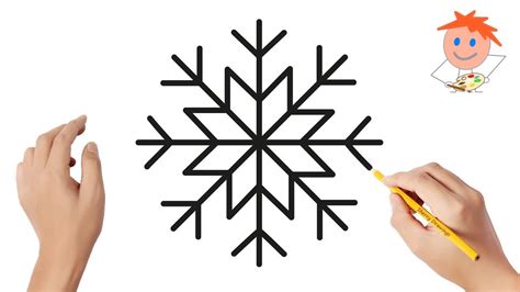 How To Draw A Snowflake Easy Drawings ️ Youtube