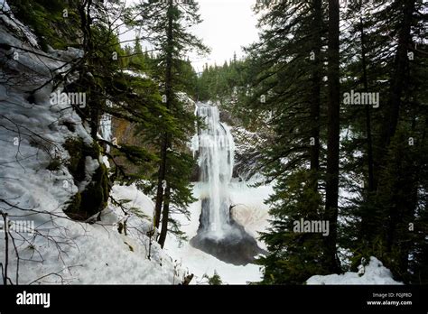 Salt Creek Falls On Willamette Pass In Oregon Near Eugene During The