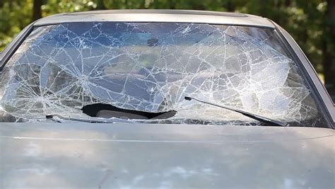 Cracked Broken Car Windshield Stock Footage Video 6969910 Shutterstock