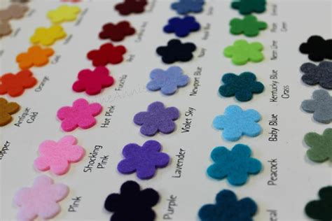 New Color Chart 45 Craft Felt Color Samples National Non Etsy