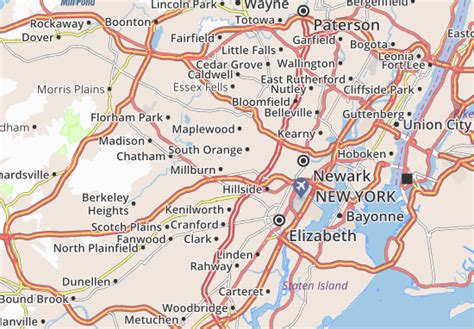 Michelin Landkarte Maplewood Stadtplan Maplewood Viamichelin