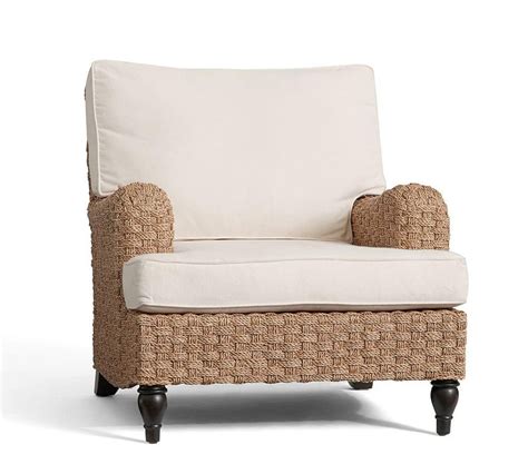 Seagrass round back dining chair. Fisher Woven Seagrass Armchair | Pottery Barn AU (With ...