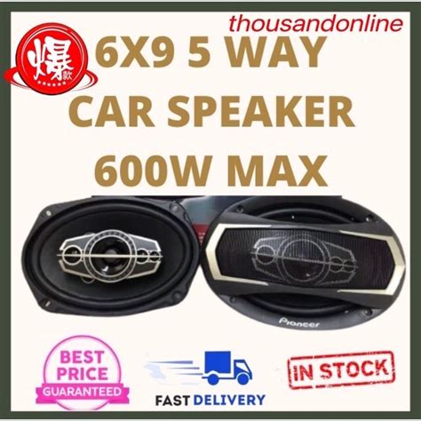 Pioneer 6x9 Mid Bass Car Audio Speaker 5 Way 6x9 Tweeter Mid 6x9 Ts