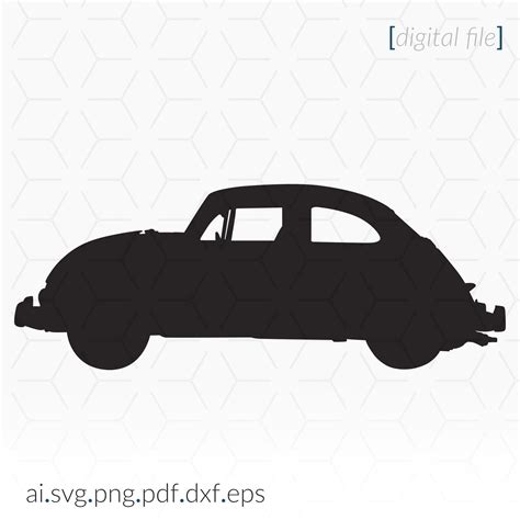 Vw Beetle Silhouette Svg File For Cricut And Cutting Machines Etsy