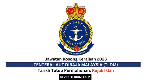 Jawatan Kosong Kerajaan 2023 Tentera Laut Diraja Malaysia Tldm