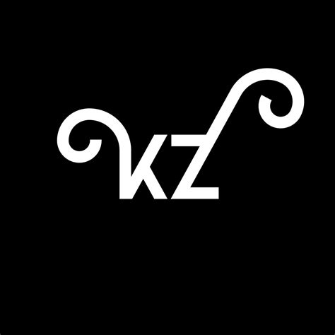 Kz Letter Logo Design Initial Letters Kz Logo Icon Abstract Letter Kz Minimal Logo Design