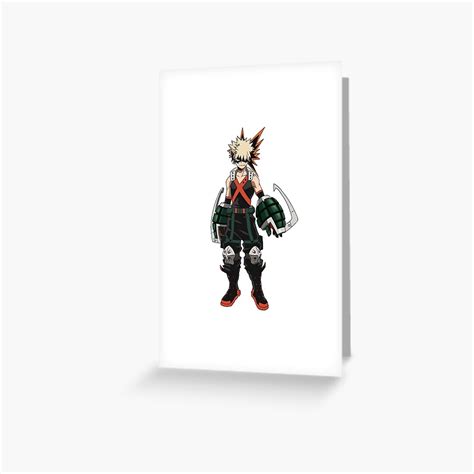 Bakugou Hero Suit Greeting Card For Sale By Annnacrane Redbubble