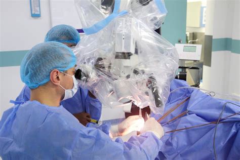 Treatment Of A Brain Aneurysm Surgical Operation On The Brain A Team