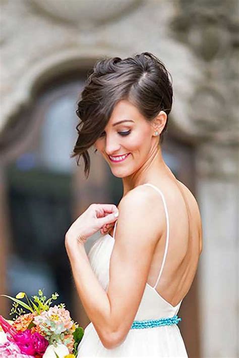 To change up the short, layered look, wear a scarf as a headband to add some color to your outfit and definition to your layers. Get Ready with Your Short Hair for Wedding | Short ...