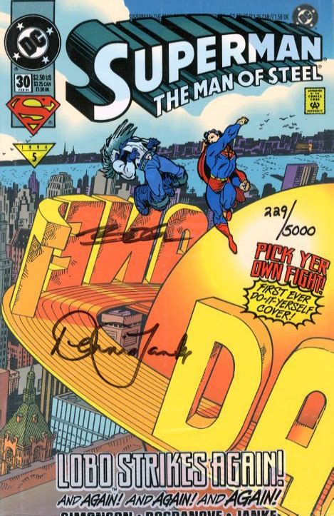 Superman The Man Of Steel 30 Signed By Jon Bogdanove And Dennis Janke