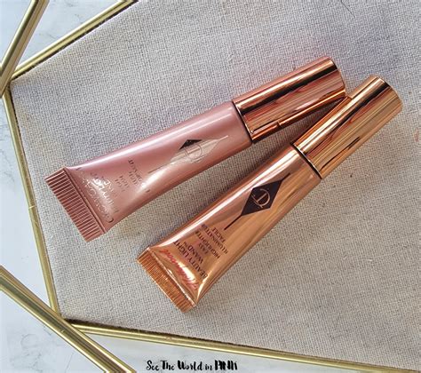 charlotte tilbury glow gasm beauty light wand swatches review and thoughts see the world in